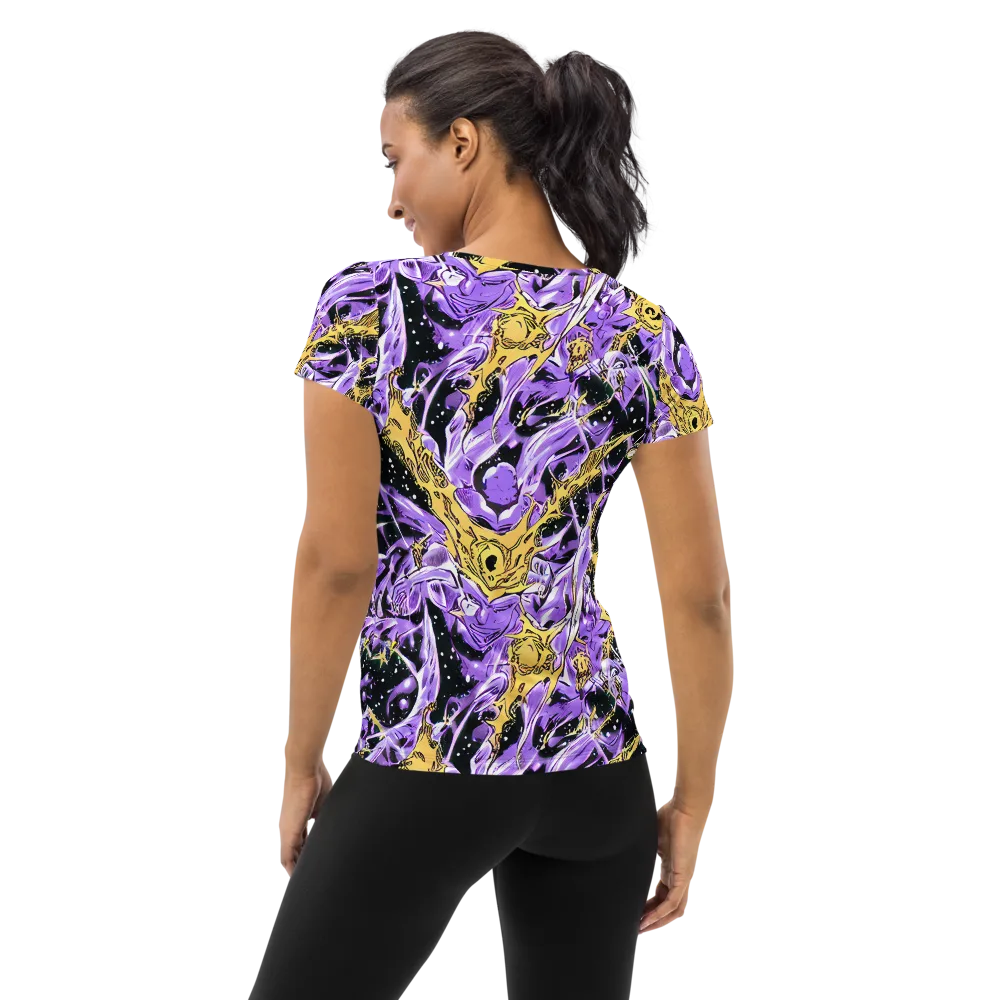 Violet Riot on Women's Athletic T-Shirt — Back
