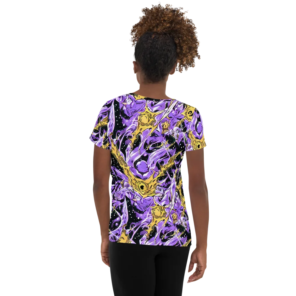 Violet Riot on Women's Athletic T-Shirt — Back