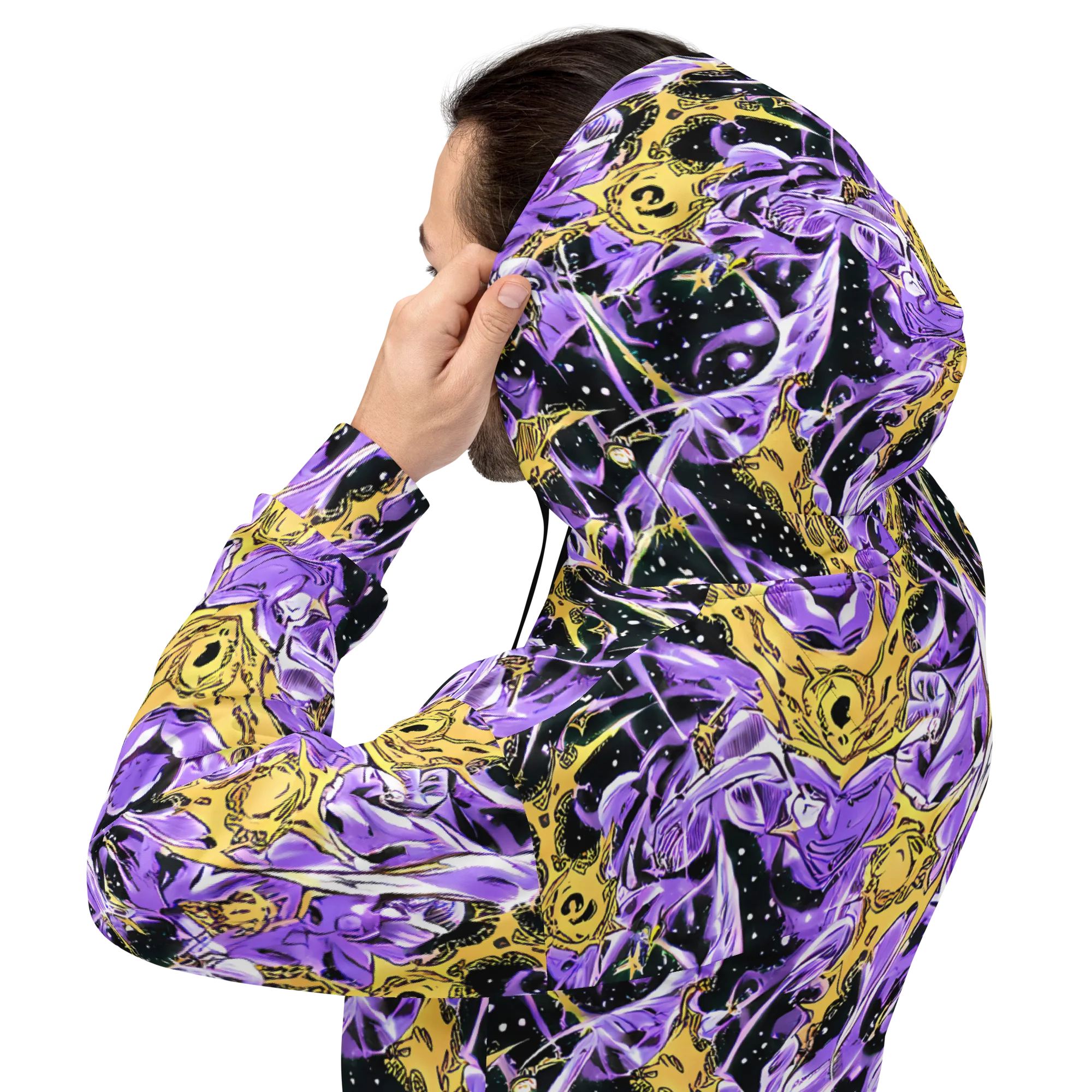 Violet Riot on Hoodie — Back
