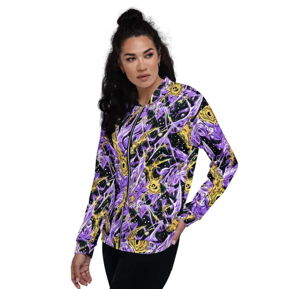 Violet Riot on Bomber Jacket — Left