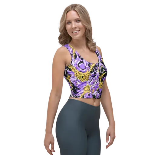 Violet Riot on a Crop Top