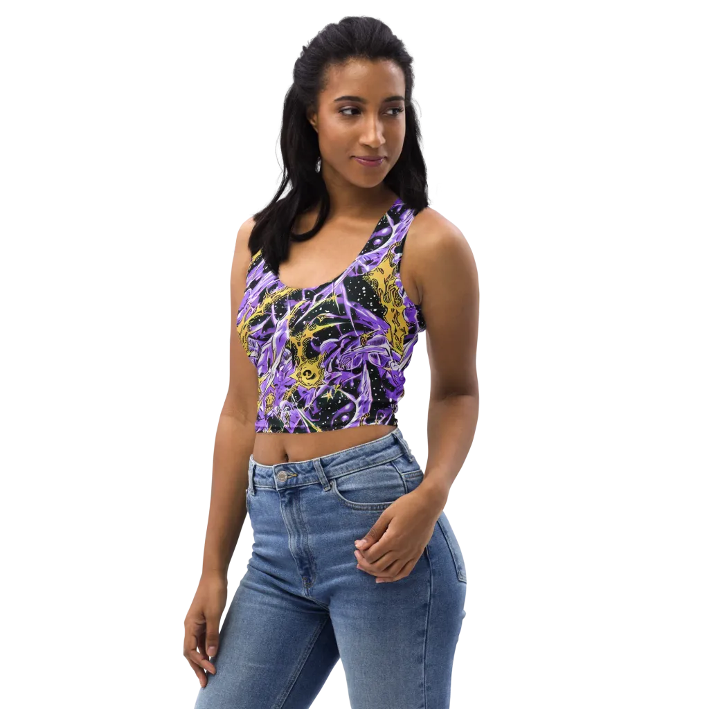 Violet Riot on Crop Top — Left Front