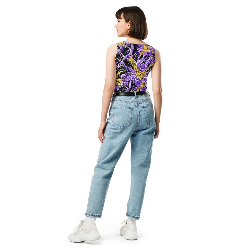 Violet Riot on Crop Top — Back