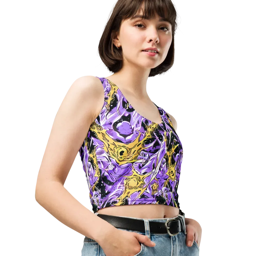 Violet Riot on Crop Top — Right Front