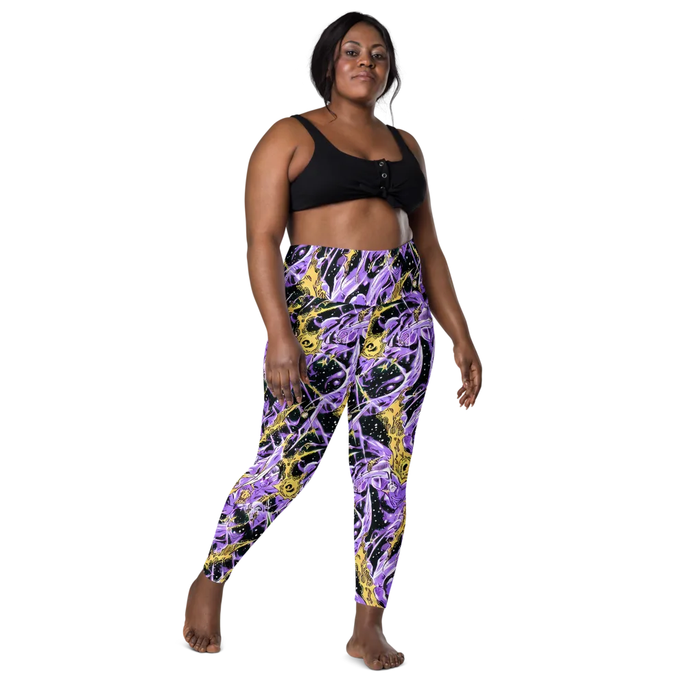 Violet Riot on Leggings with Pockets — Front