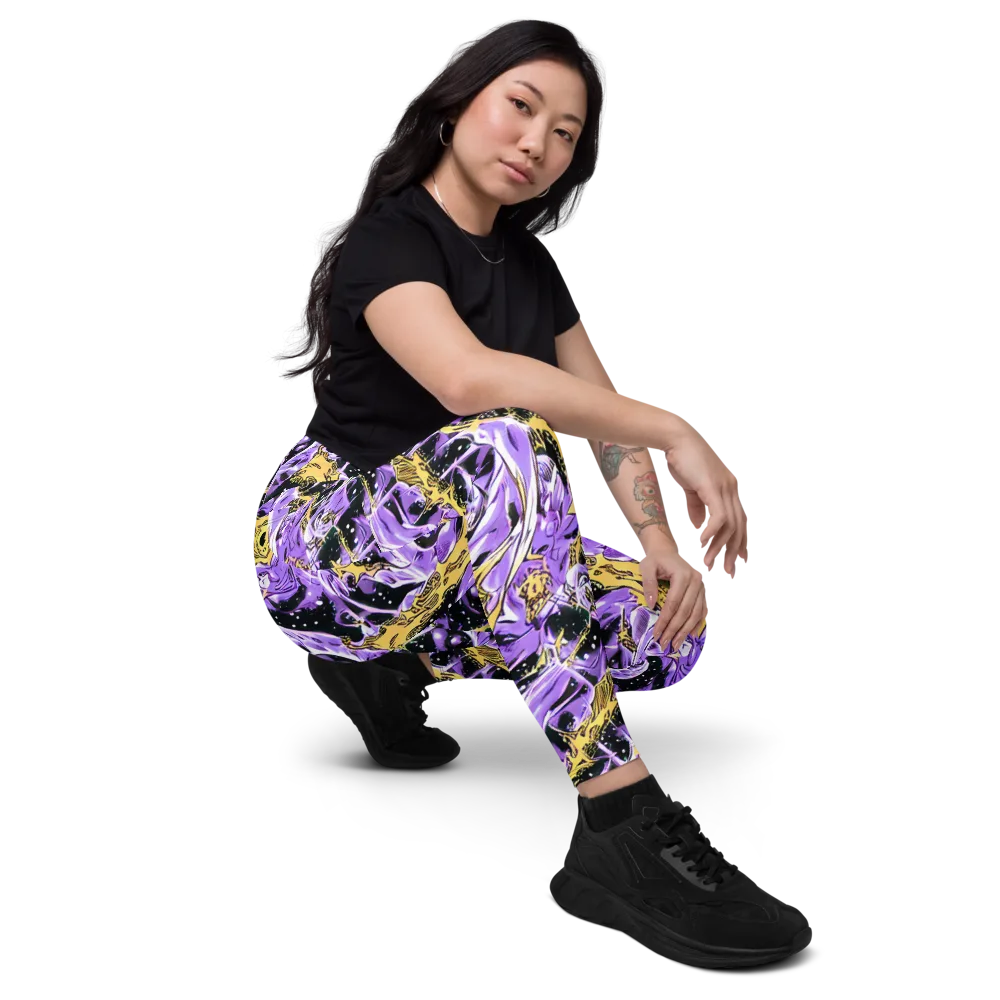 Violet Riot on Leggings with Pockets — Right Front