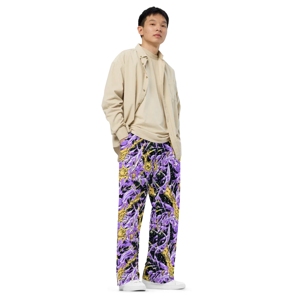 Violet Riot on Wide-Leg Pants — Right Front