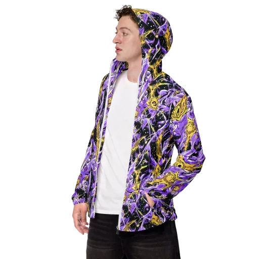Violet Riot on a Men's Windbreaker