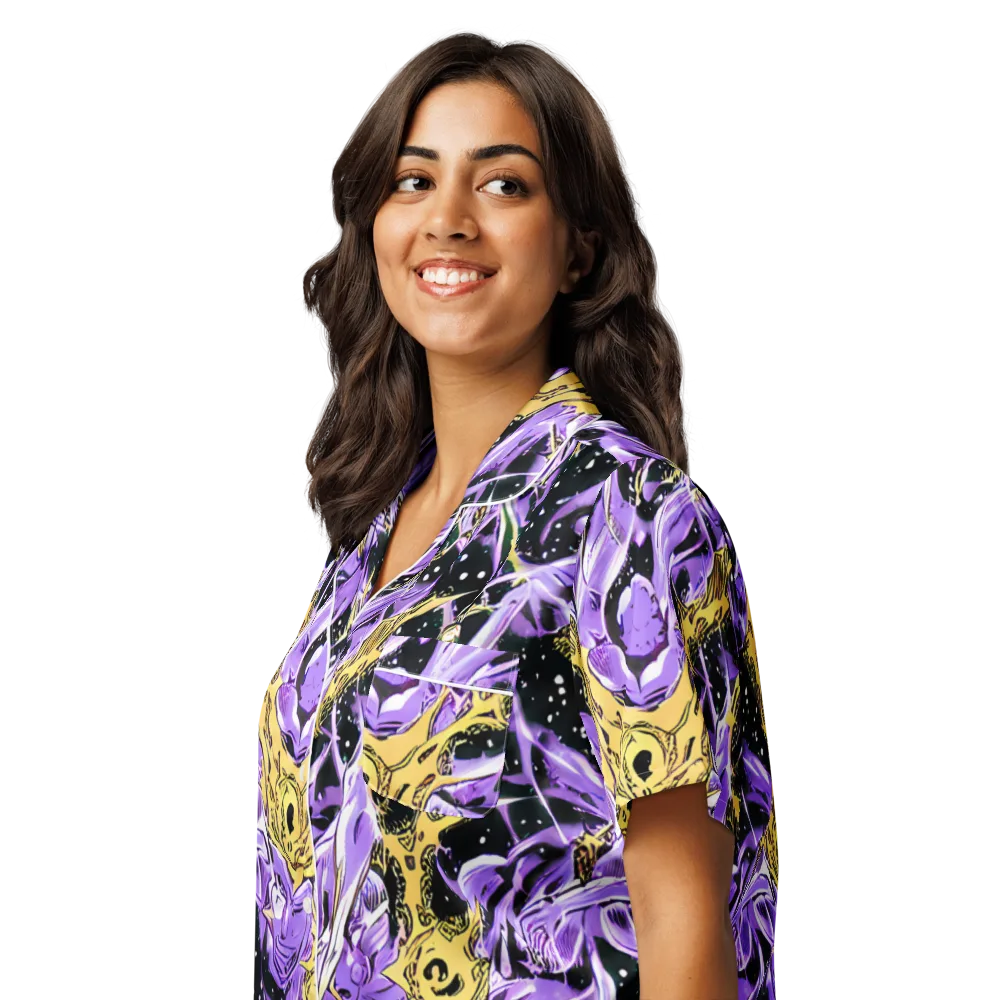 Violet Riot on Women's Short Sleeve Pajama Top — Left Front
