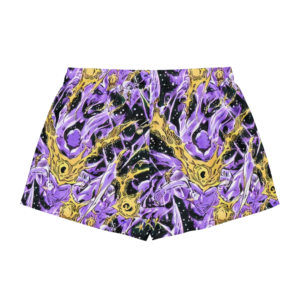 Violet Riot on Women's Pajama Shorts — Back