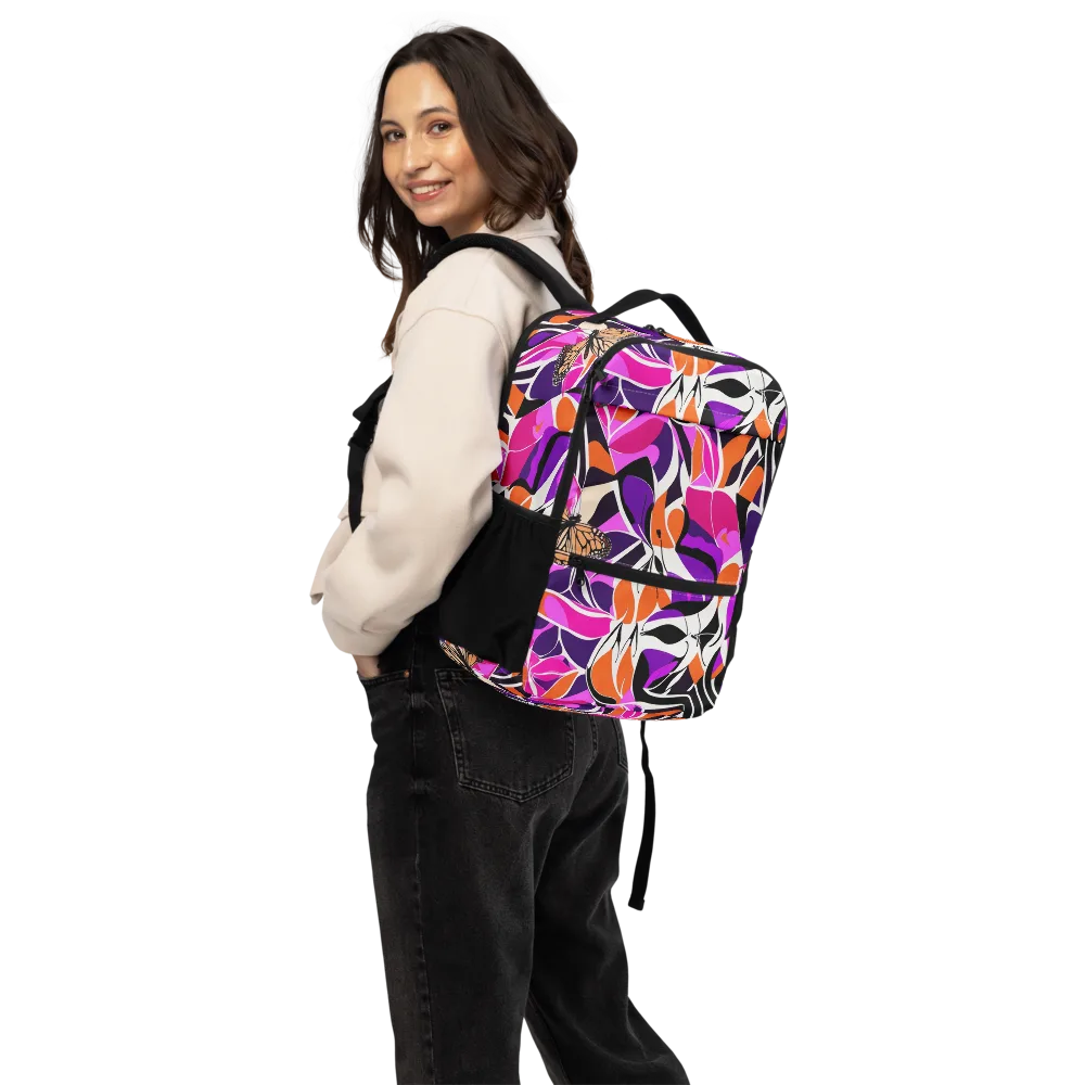 Neon Monarch on Utility Backpack — Back