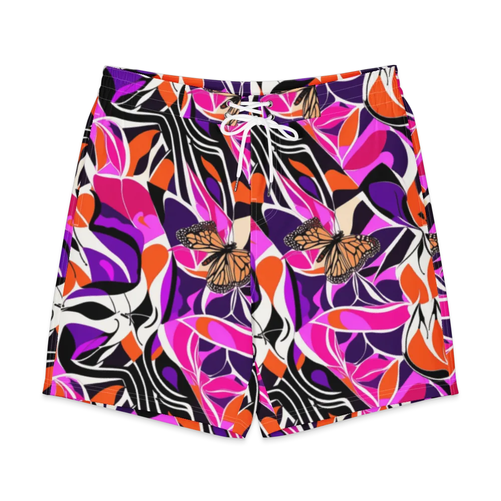 Neon Monarch on Men's Board Shorts — Front
