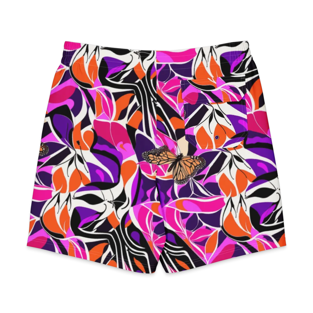 Neon Monarch on Men's Board Shorts — Back