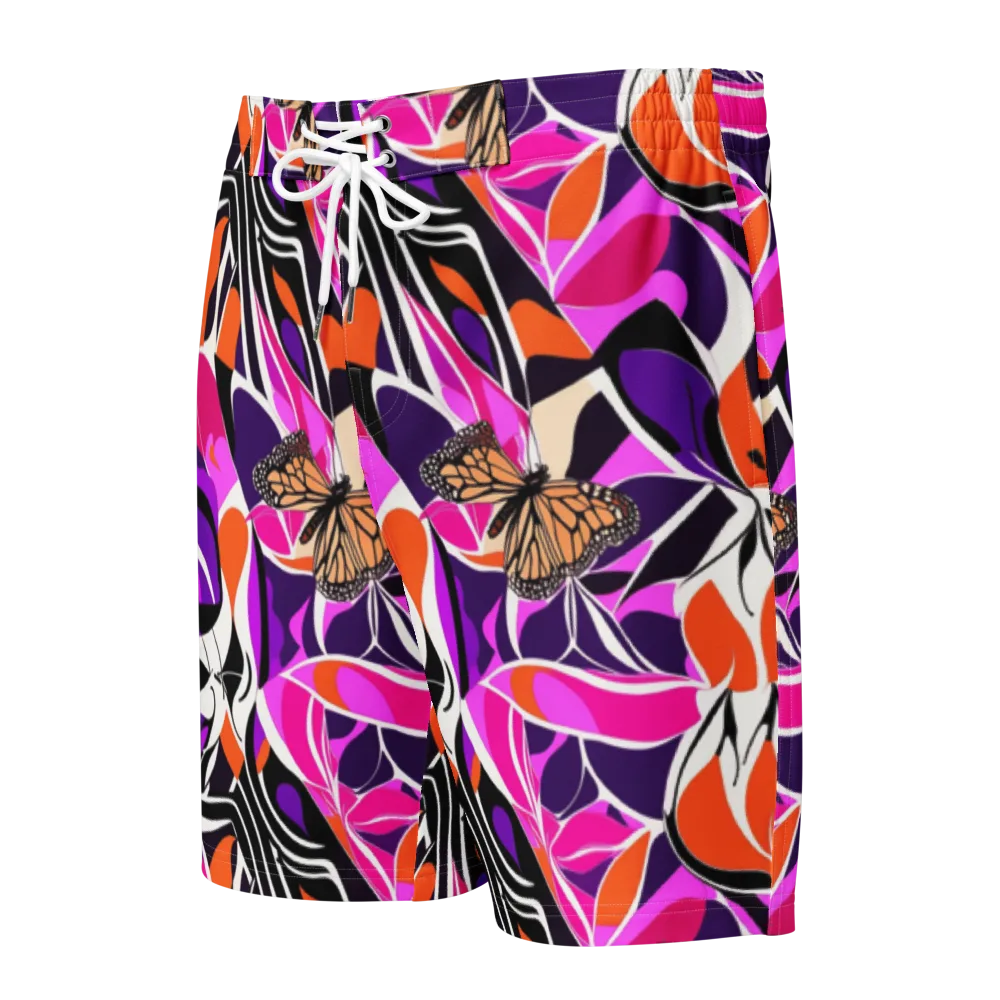 Neon Monarch on Men's Board Shorts — Front