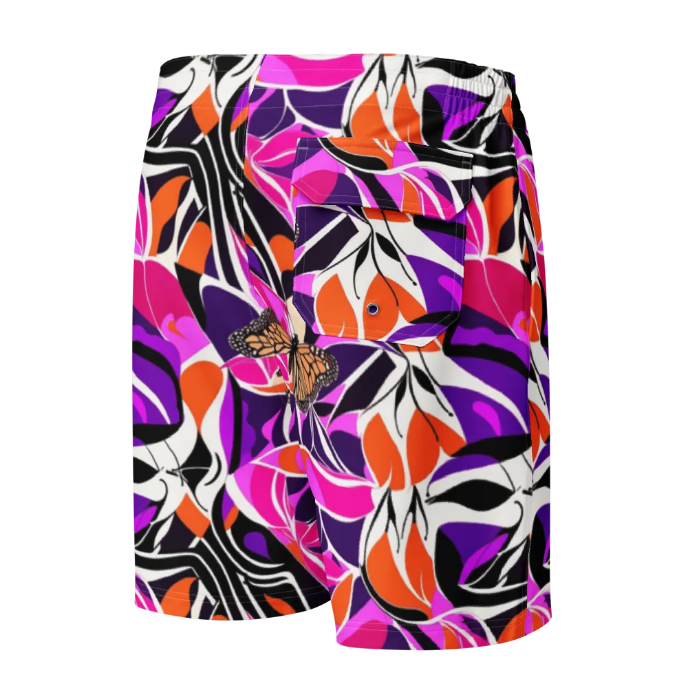 Neon Monarch on Men's Board Shorts — Back