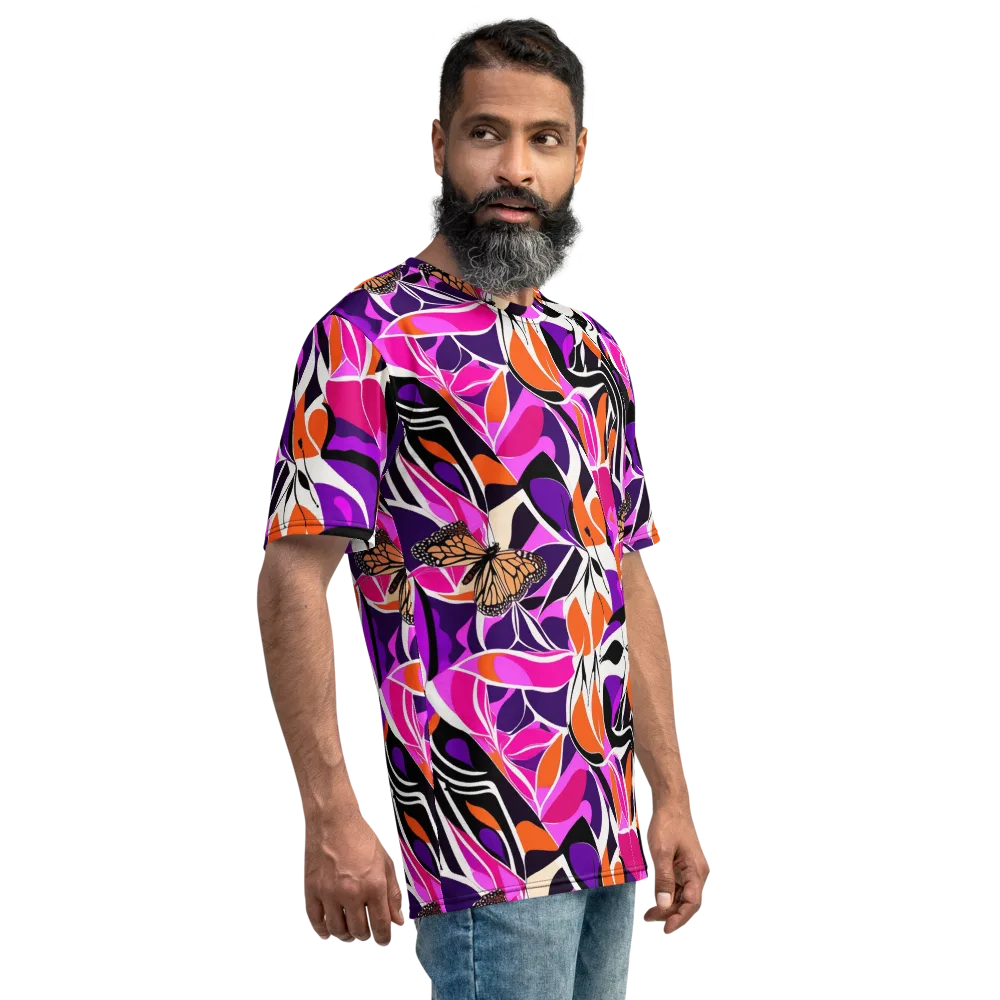 Neon Monarch on Men's Crew Neck T-Shirt — Right