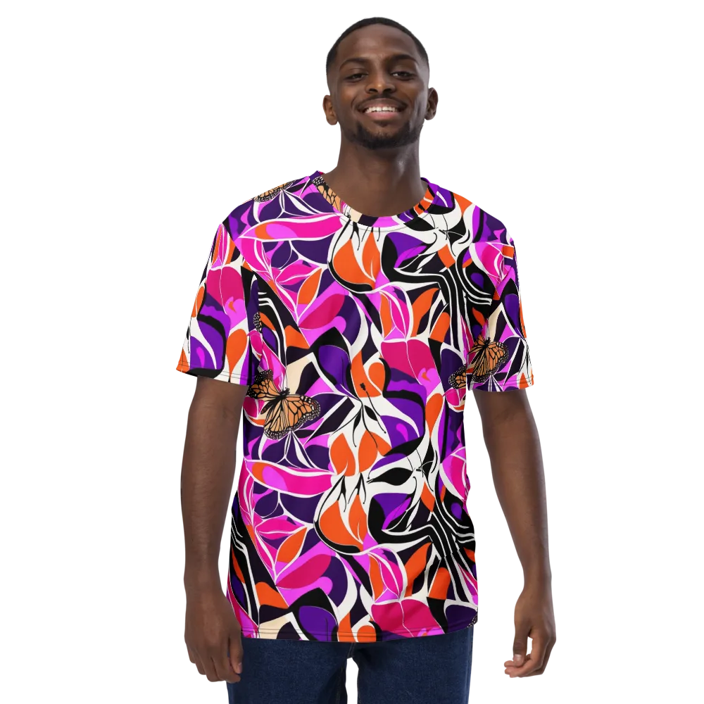 Neon Monarch on Men's Crew Neck T-Shirt — Front