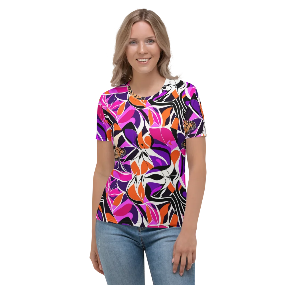 Neon Monarch on Women's Crew Neck T-Shirt — Front