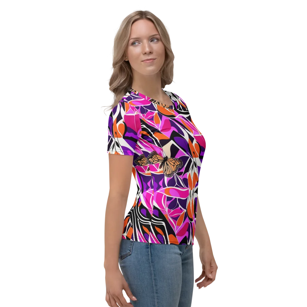 Neon Monarch on Women's Crew Neck T-Shirt — Right