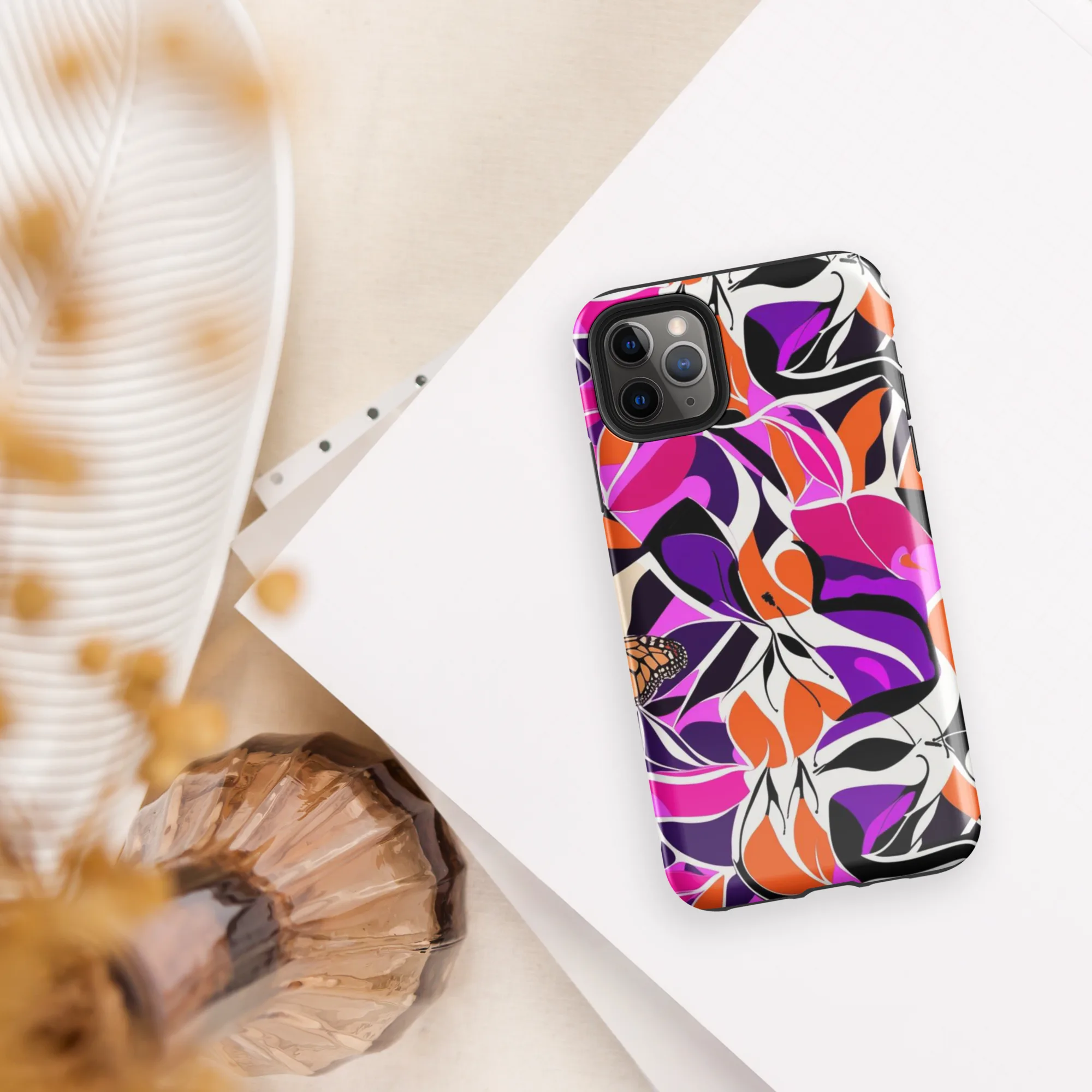 Neon Monarch on Tough Case for iPhone® — Front