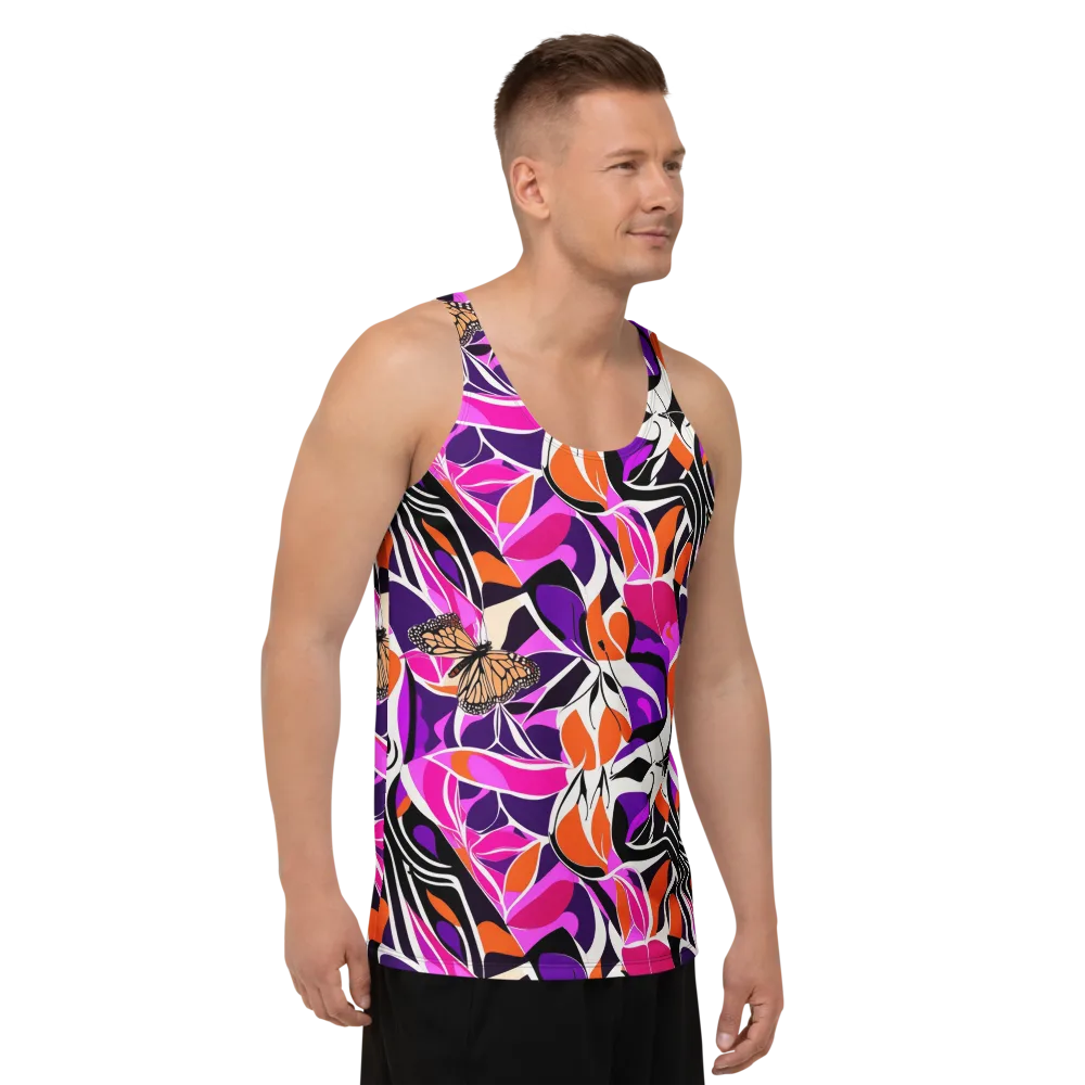 Neon Monarch on Men's Tank Top — Right Front