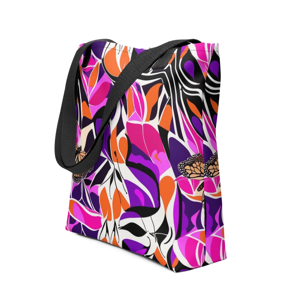 Neon Monarch on Tote Bag — Front