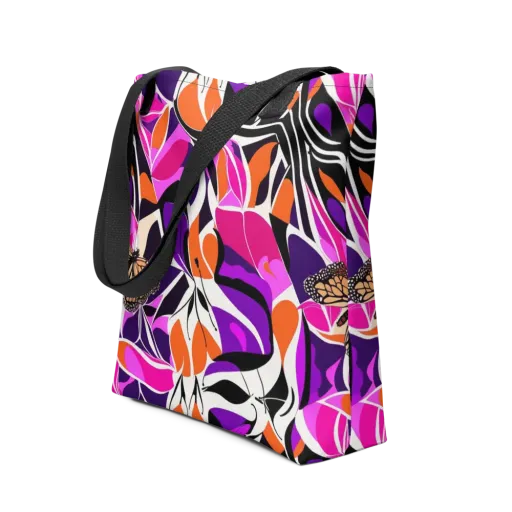 Neon Monarch on a Tote Bag
