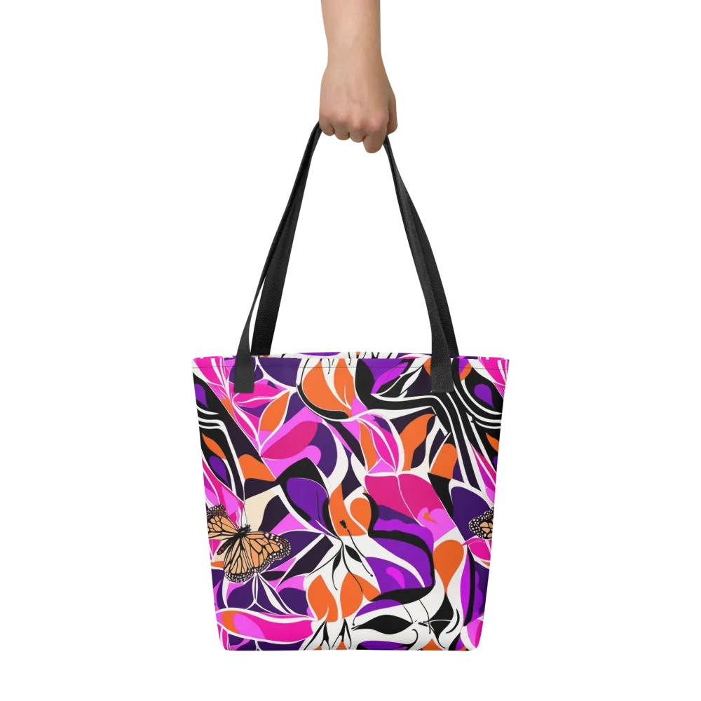 Neon Monarch on Tote Bag — Front