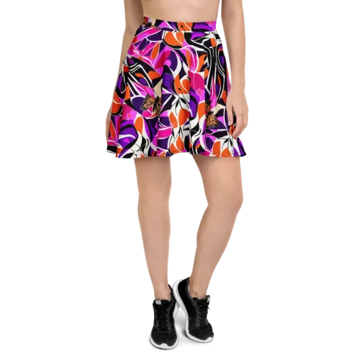Neon Monarch on a Skater Skirt
