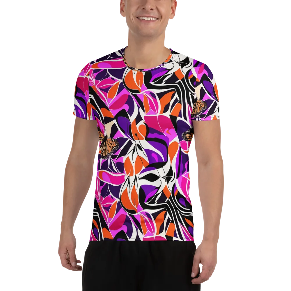 Neon Monarch on Men's Athletic T-Shirt — Front