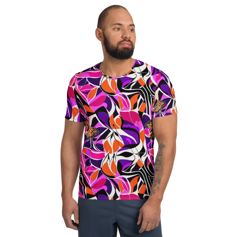 Neon Monarch on Men's Athletic T-Shirt — Front