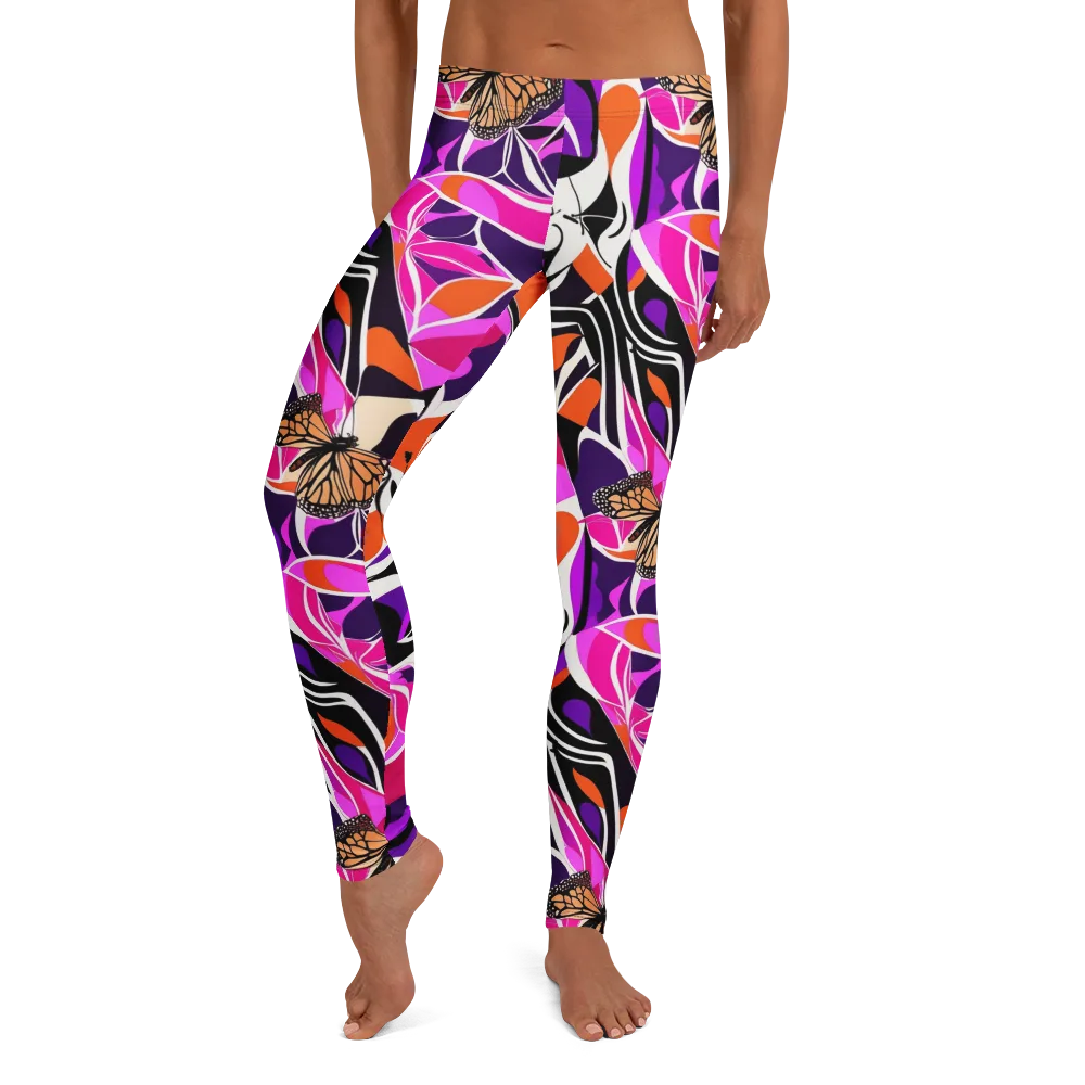 Neon Monarch on Leggings — Front