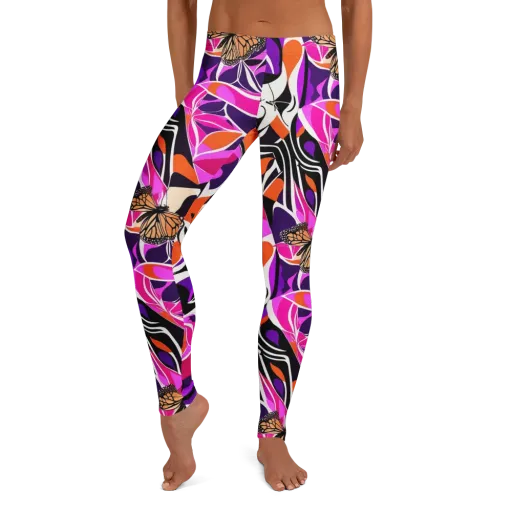 Neon Monarch on a Leggings