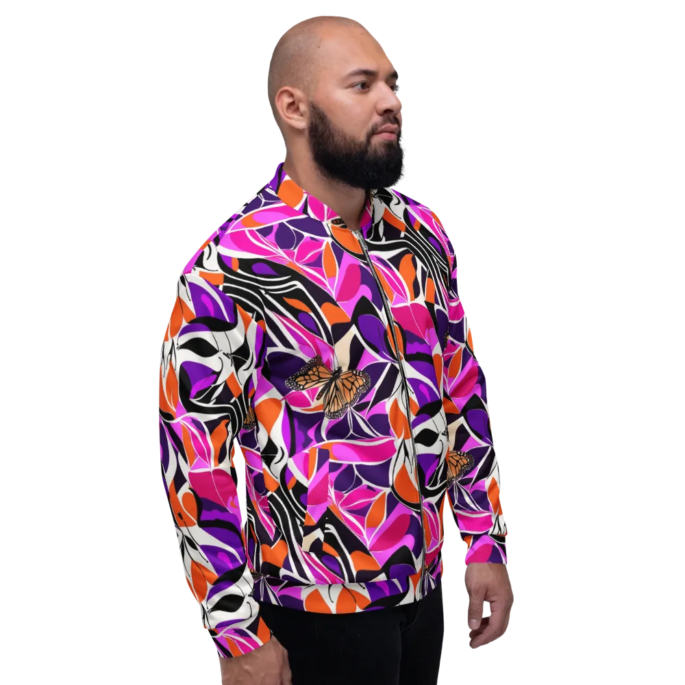 Neon Monarch on Bomber Jacket — Right