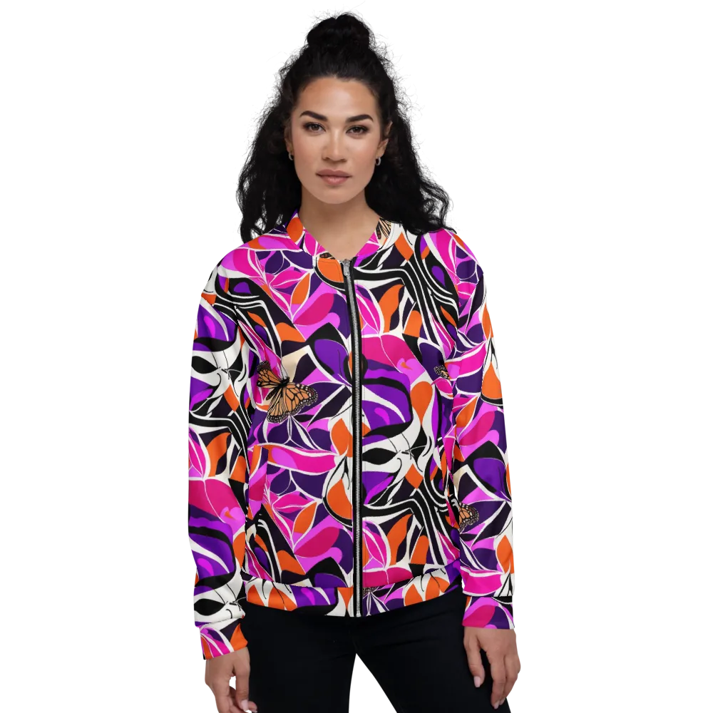 Neon Monarch on Bomber Jacket — Front