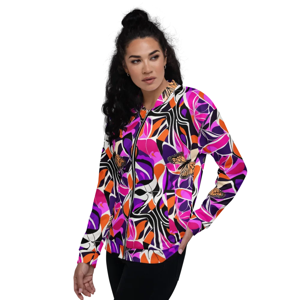 Neon Monarch on Bomber Jacket — Left