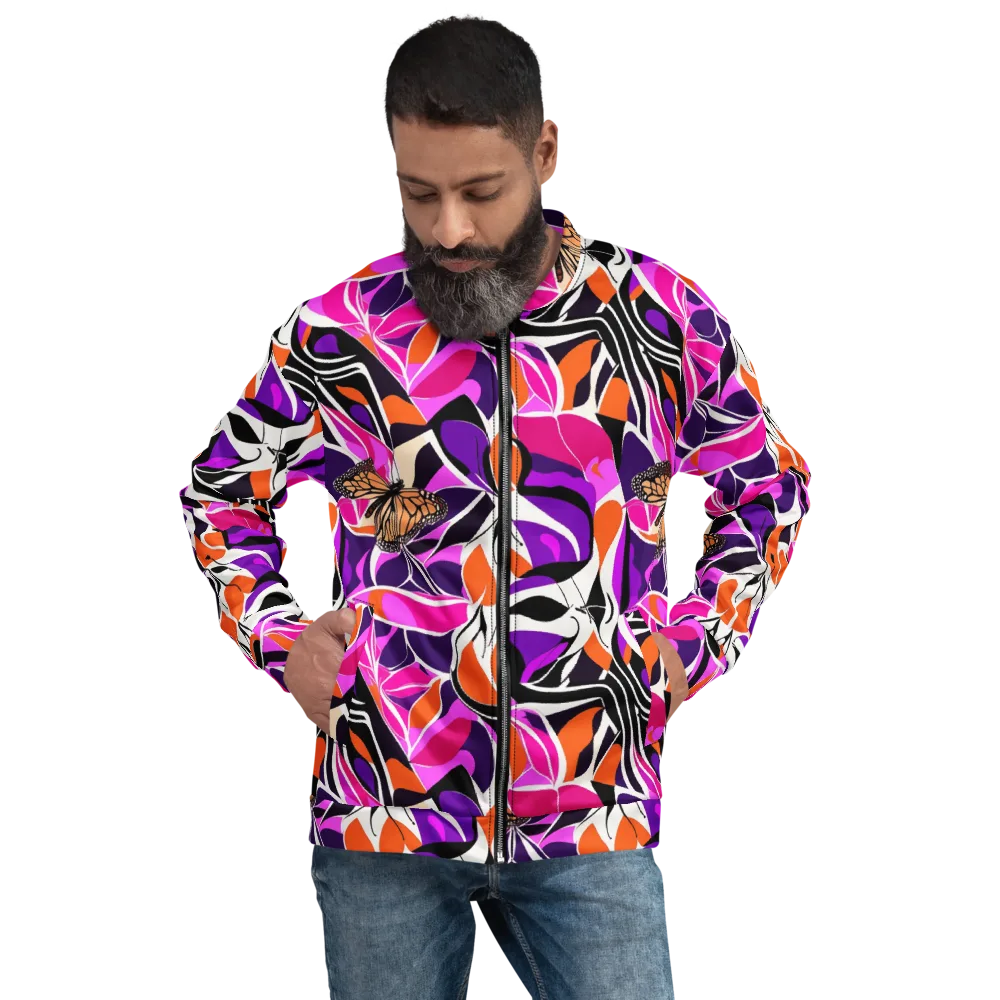 Neon Monarch on Bomber Jacket — Front