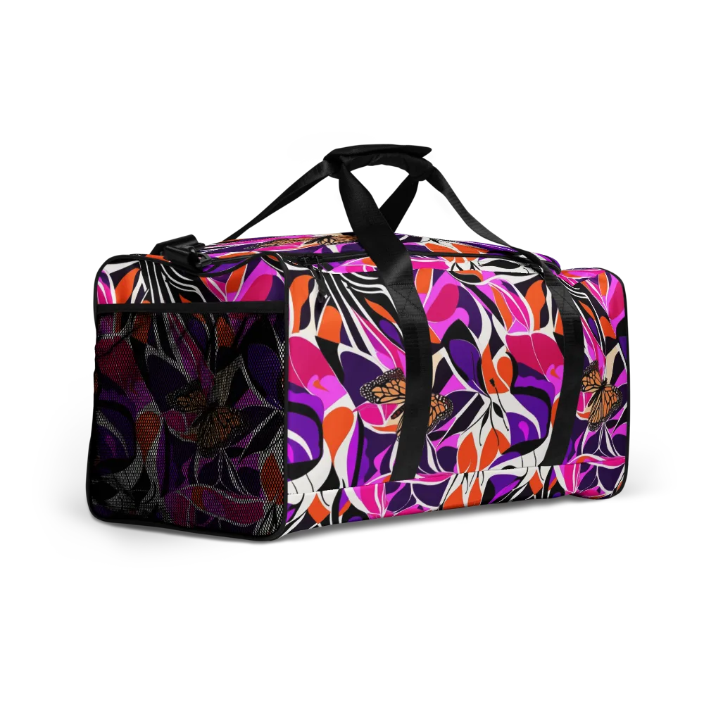Neon Monarch on Duffle Bag — Right Front