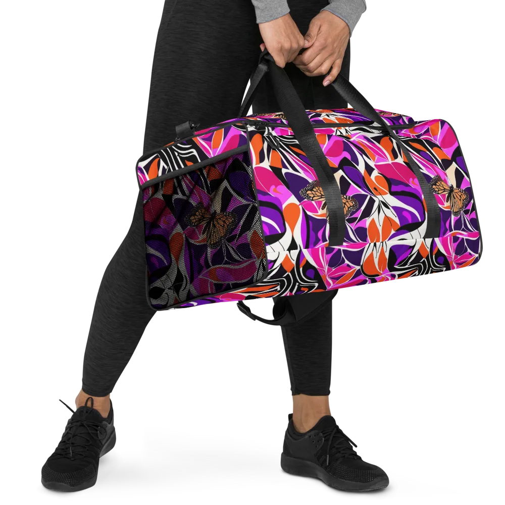 Neon Monarch on Duffle Bag — Right Front