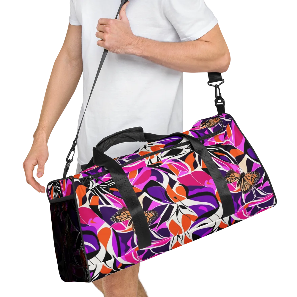 Neon Monarch on Duffle Bag — Right Front