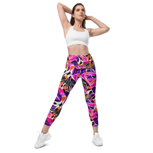 Neon Monarch on a Leggings with Pockets