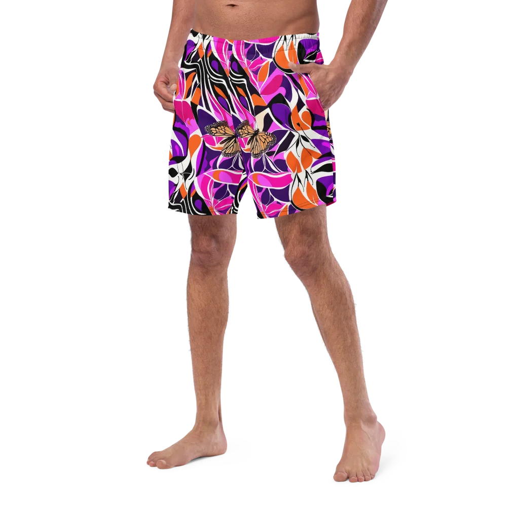 Neon Monarch on Swim Trunks — Left Front