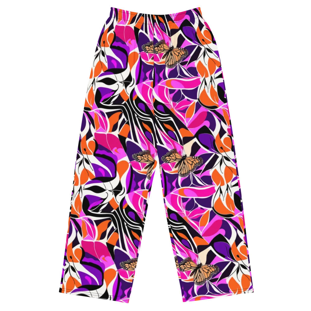 Neon Monarch on Wide-Leg Pants — Front