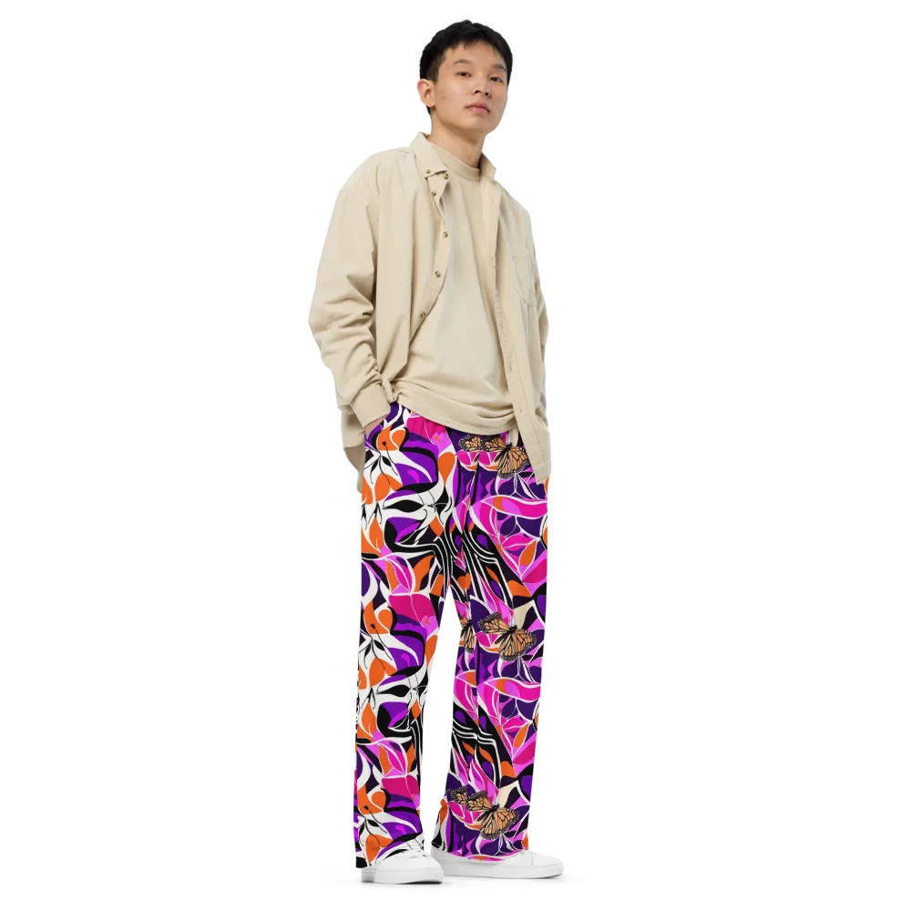Neon Monarch on Wide-Leg Pants — Right Front