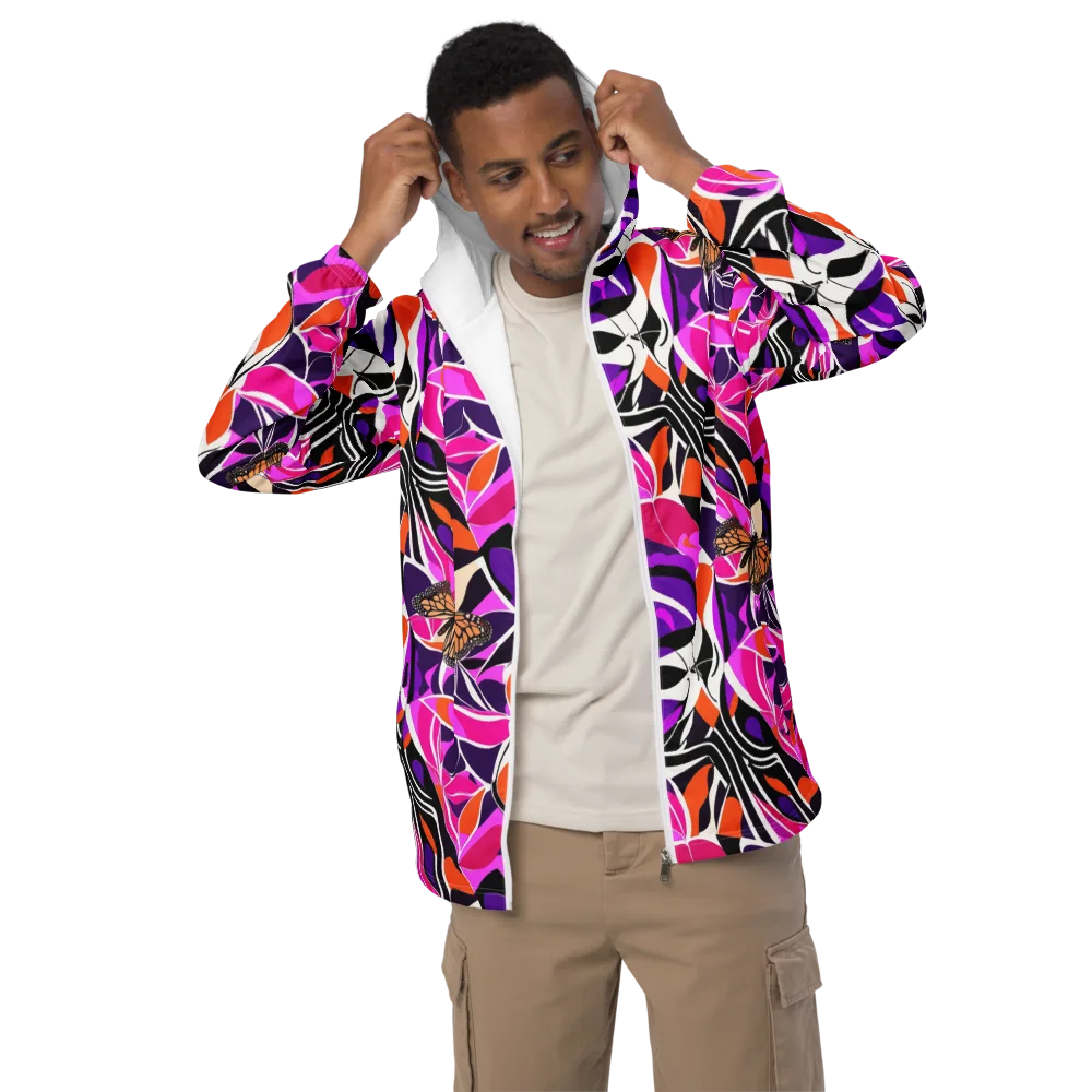 Neon Monarch on Men's Windbreaker — Front