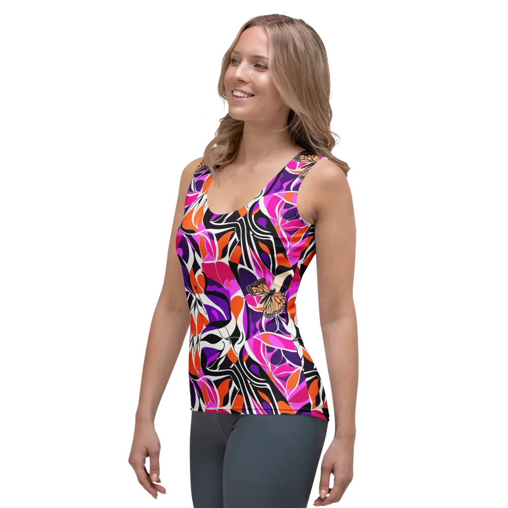 Neon Monarch on Women's Tank Top — Left Front
