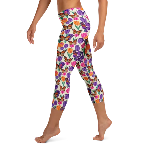 Electric Spring on a Capri Leggings