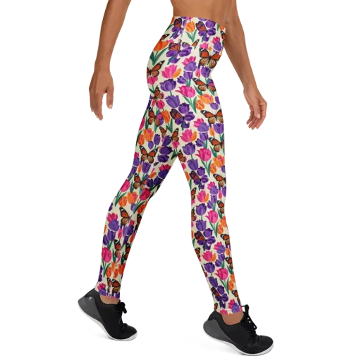 Electric Spring on a Yoga Leggings