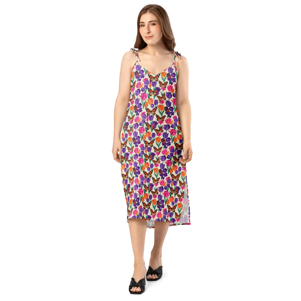 Electric Spring on Slip Dress — Front