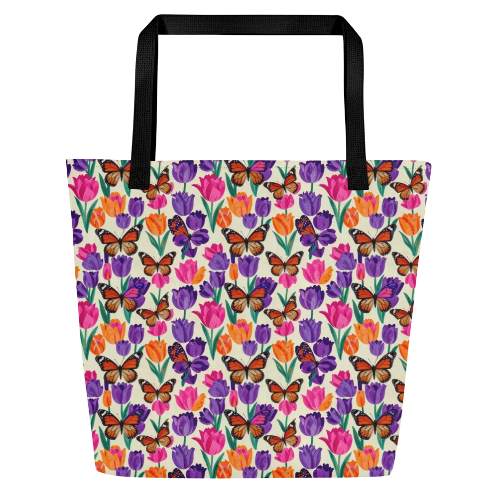 Electric Spring on Large Tote Bag W/ Pocket — Front